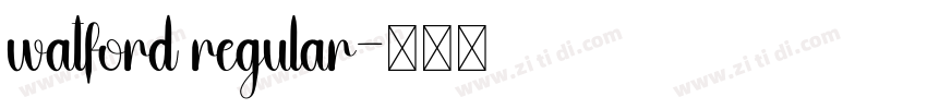watford regular字体转换